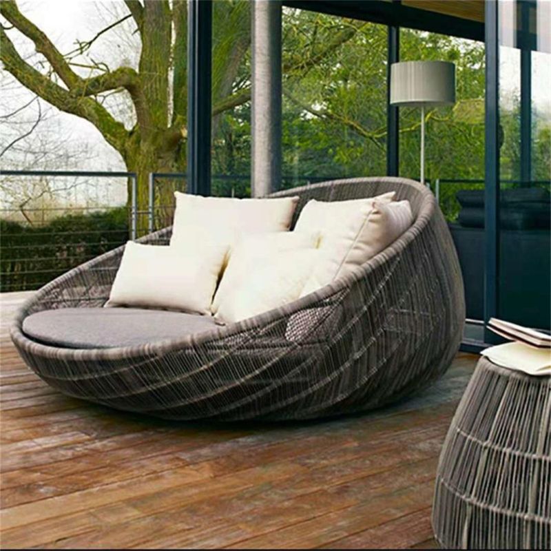 Outdoor Aluminum Daybed Hotel Sunbed Garden Sofabed Leisure Sun Lounger Modern Daybed Furniture