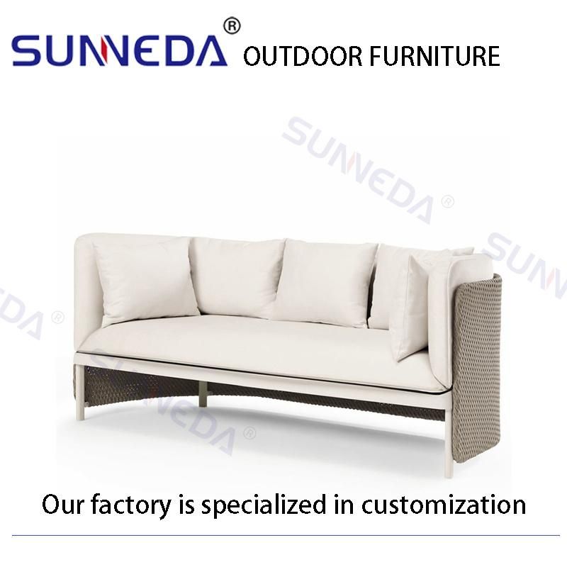 Factory Directly Sell Aluminium Alloy Metal PE Rattan Outdoor Sofa Furniture