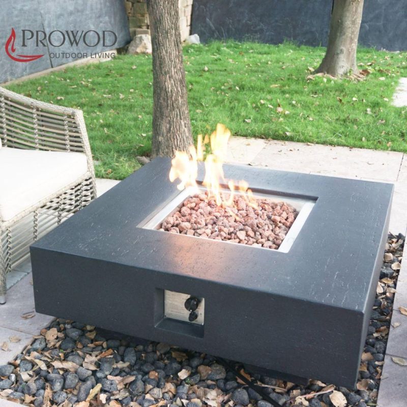 Concrete Outdoor Heater Stainless Steel Burner Fire Log Optional Coffee Table Fire Table Fire Pit