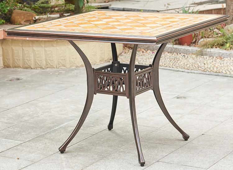 Garden Tea Set Aluminum Cast Garden Furniture for Dining Restaurant
