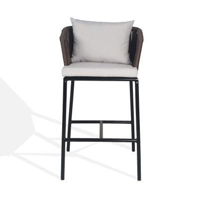 Outdoor Garden Patio Dining Room Aluminum Metal Folding Leisure Lounge Table Furniture Plastic Rattan Wicker Height Stool High Back Bar Chair