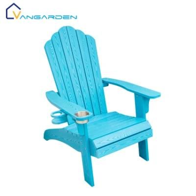 Popular Modern Us Leisure HDPE Plastic Wood Adirondack Chair with Foot Pedal