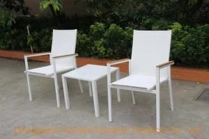 Contemporary Garden Chair / Stackable / Aluminium / Textilene/Terrace/Bistro/Balcony