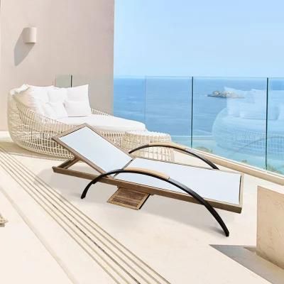 China Colorful Modern Foshan Couch Beach Bed Furniture Chaise Lounge Chair Outdoor