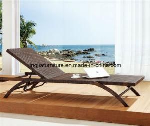 Outdoor Garden Patio Rattan Chaise Wicker Beach Lounge (JJ-S753)