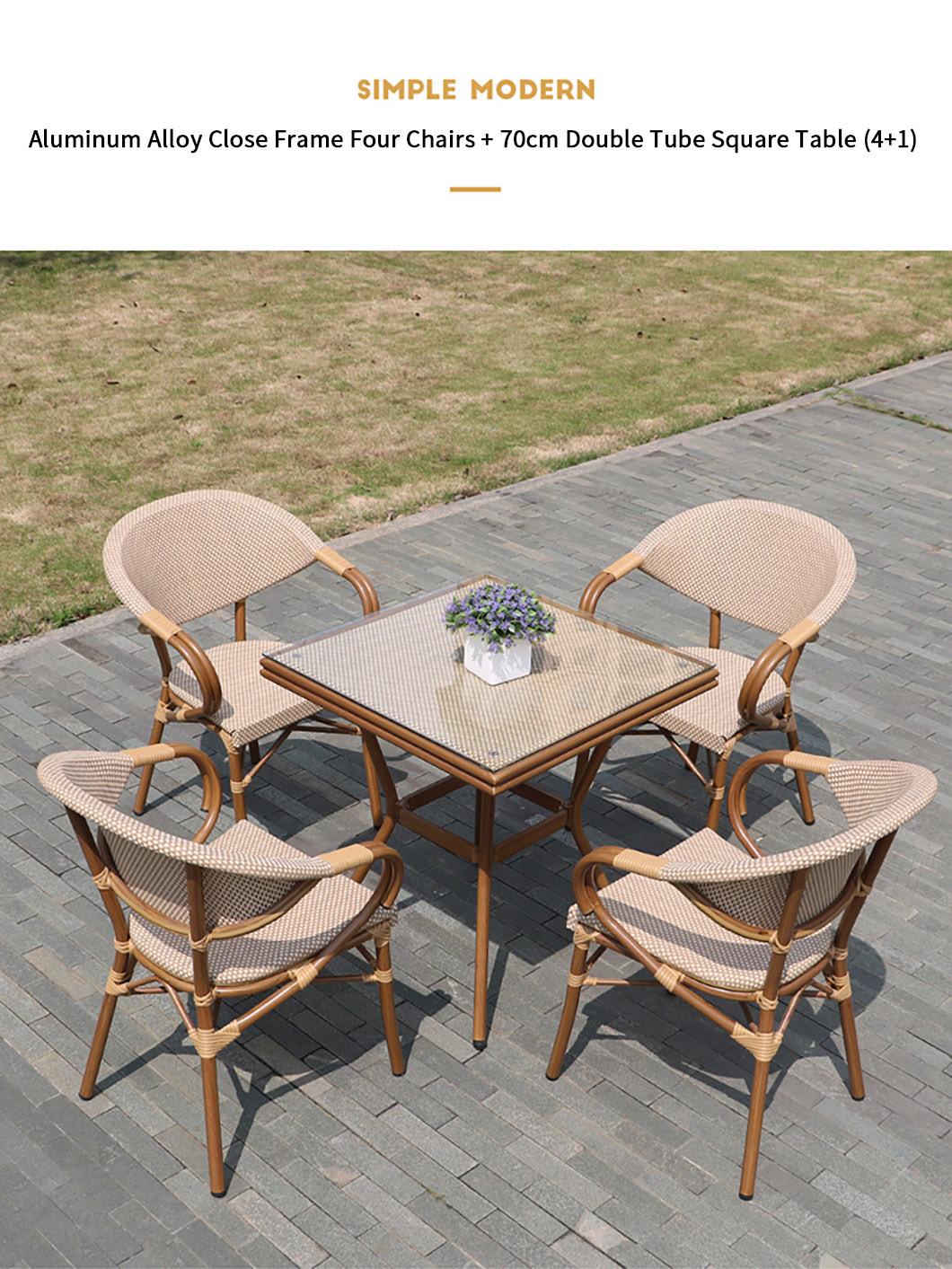 Terrace Outdoor Garden Restaurant Waterproof Table Chair Furniture Set Wholesale
