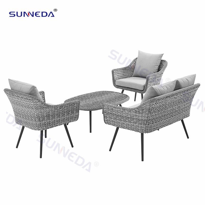 Luxury Rattan Outdoor Sofa Single and Two Seat Garden Furniture