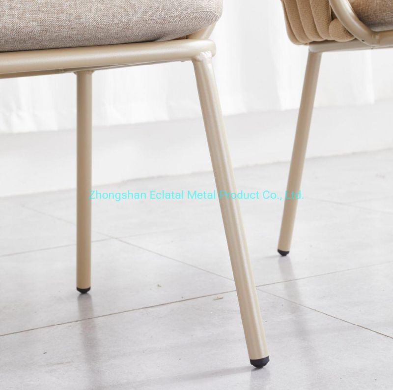 Chinese Manufacturer Garden Rope Dining Chair Restaurant Metal Chair and Table All Day Bistro Terrace Outdoor Furniture