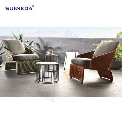 Modern Outdoor Garden Furniture Sun Bed Rattan Aluminum Chaise Cushion Lounge
