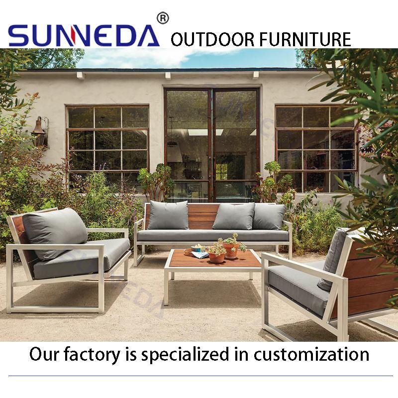 Outdoor Luxury Modern Sunbed Sofa with Olifen Cushion&Back Cushion