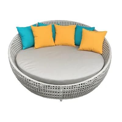 Wholesale Wicker Round Swimming Pool Houtel Rattan Daybed Sun Garden Day Bed Patio Balcony Furniture