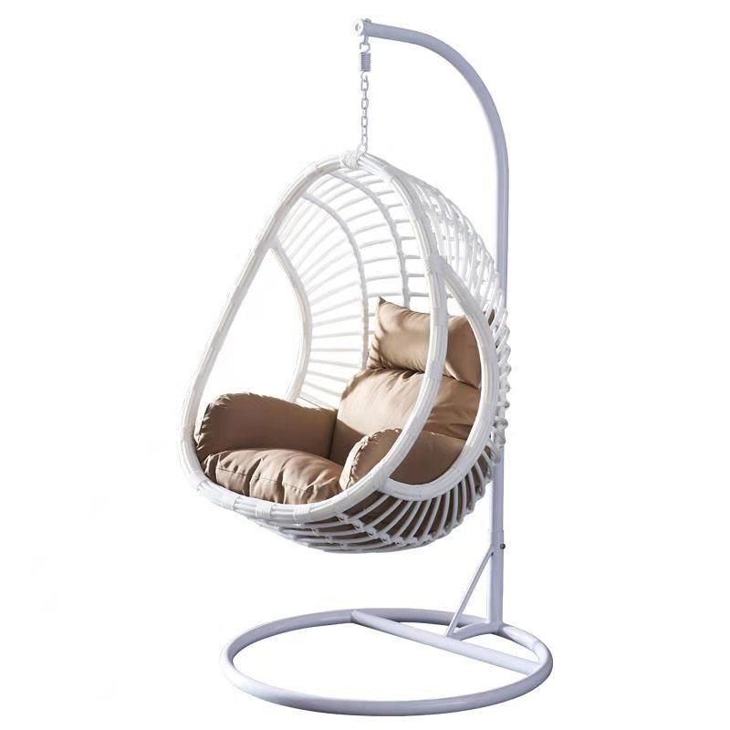 Outdoor Home Garden Hanging Wicker Rattan Metal Leisure Swing Chair