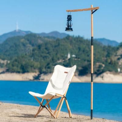 Lightweight Portable Wooden Lamp Lantern Holder for Camping Hiking Picnic Night Light Holder Stand