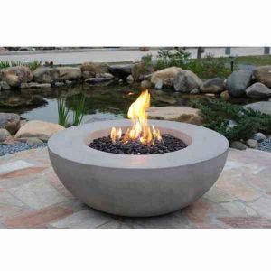Outdoor Backyard Quality Concrete Lunar Bowl Fire Table Grc Furniture