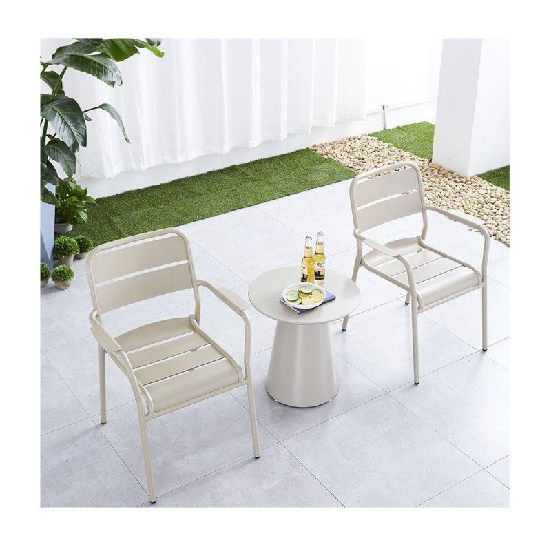Wholesale Stackable Aluminum Park Garden Public Leisure Chair