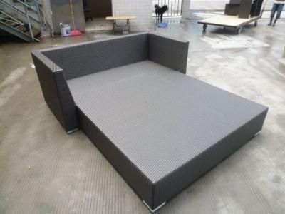 F- Outdoor Garden Furniture Rattan Patio Sofa Bed (CF754L)