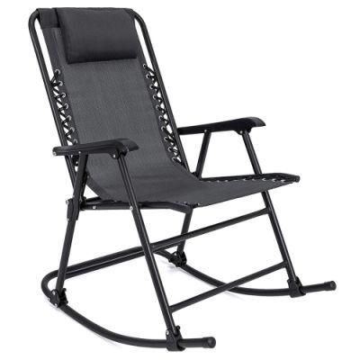 Rocking Chair Recliner Headrest Patio Pool Yard Outdoor Portable Zero Gravity Chair for Camping Fishing Beach Folding