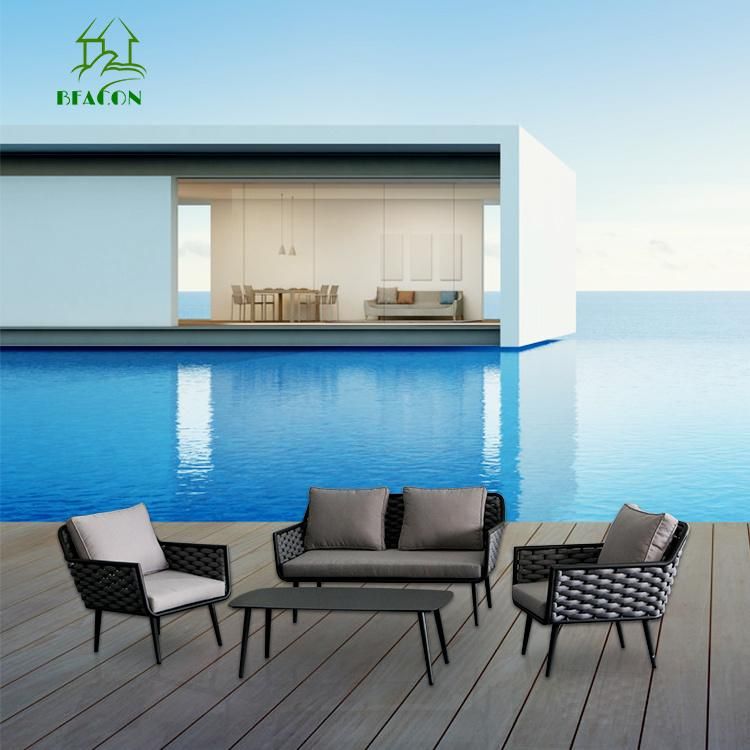 Outdoor Aluminum Beach Fabric Cushion Wholesale Modern Sofa Set