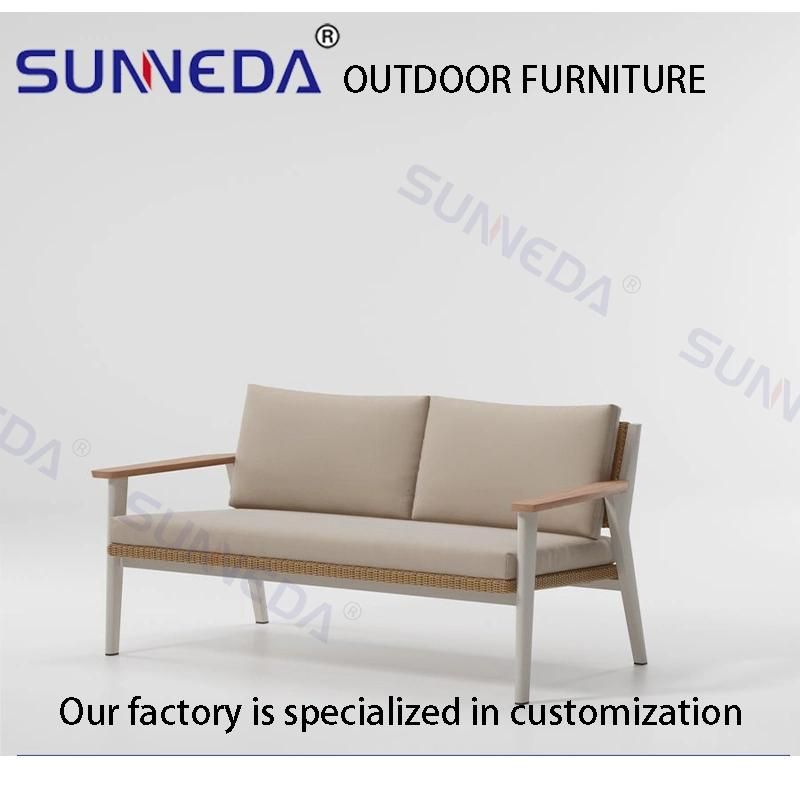 Relaxing Comfortable Outdoor Aluminum Rattan Hotel Furniture