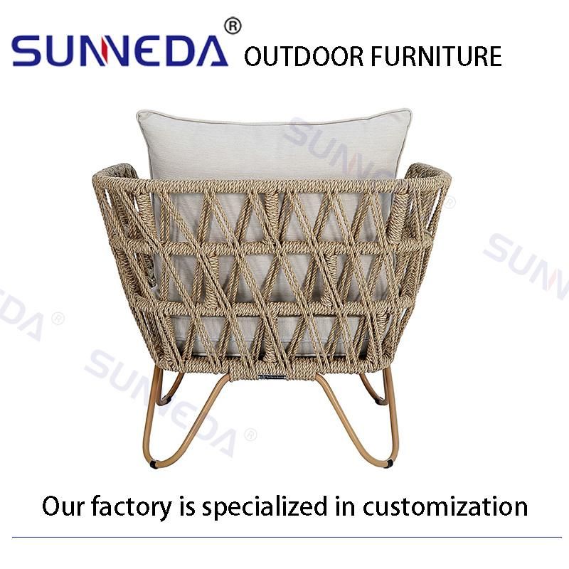 Hotel Comfortable Outdoor Garden Sets Rattan Woven Sofa Set