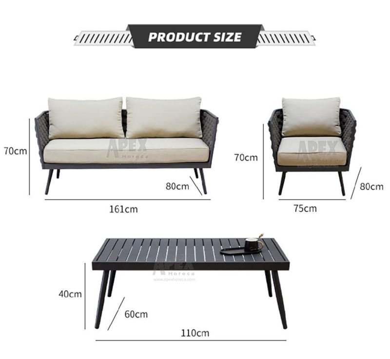 Hot Selling Modern Outdoor Furniture Sofa Set for Garden Balcony