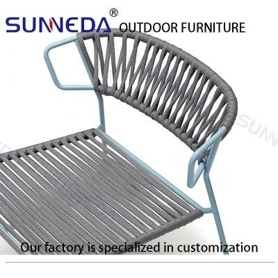 Aluminum Frame, Woven Flat Webbing Chair