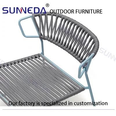 Aluminum Frame, Woven Flat Webbing Chair