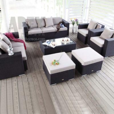 Beat Sale Luxury Aluminium Rattan Sofa Set for Outdoor Furniture with Cushion