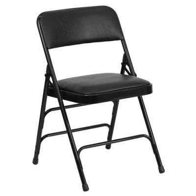 Fabric Upholstered Cushion Folding Chair