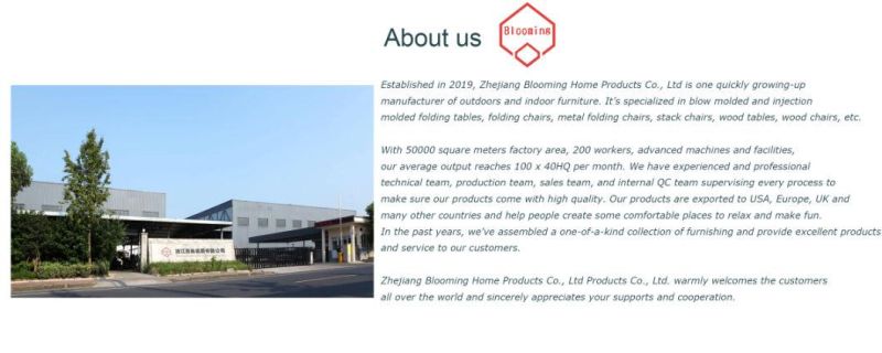 China HDPE Plastic Potable Folding Table for BBQ Camping