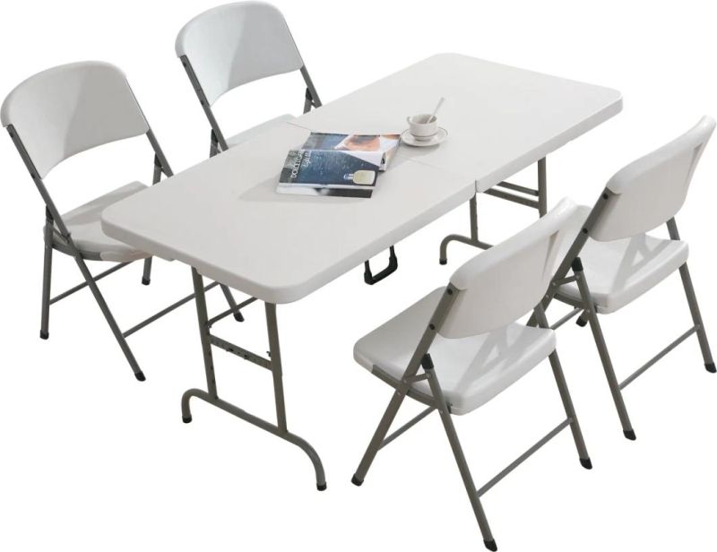 6FT Adjustable-Height Molded Plastic Top Table