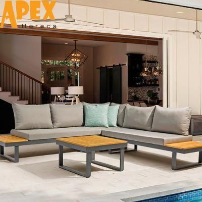 Aluminum Outdoor Waterproof Furniture Modular Sofa Set with Comfortable Cushions