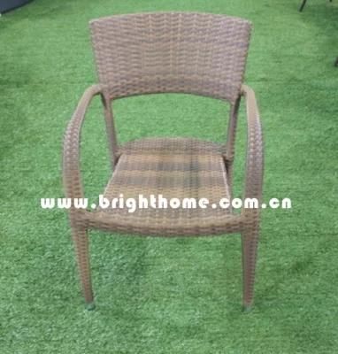 Simple Patio Stackable Aluminium Rattan Outdoor Chair