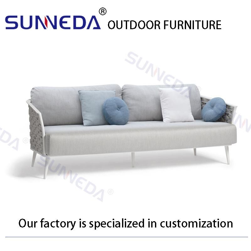 Aluminum Frame Sofa and Aluminum Plate Table Comfortable Outdoor Furniture