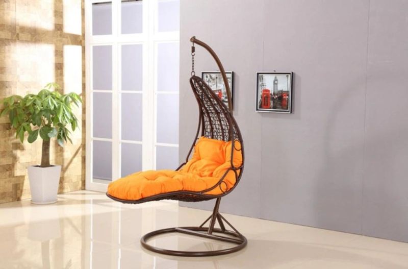 Hot Design Outdoor Rattan Garden Metal Frame Hanging Swing Chair