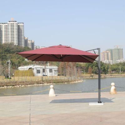 Wholesale Traditional Iron Frame Outdoor Single Top Hydraulic Side Pole Umbrella