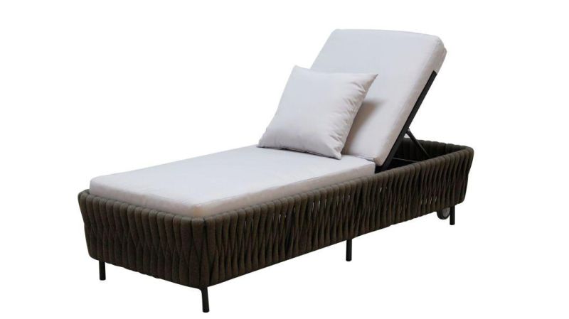 Outdoor Home Furniture Garden Patio Bistro Swimming Pool Beach Rattan Functional Sun Bed Lounger
