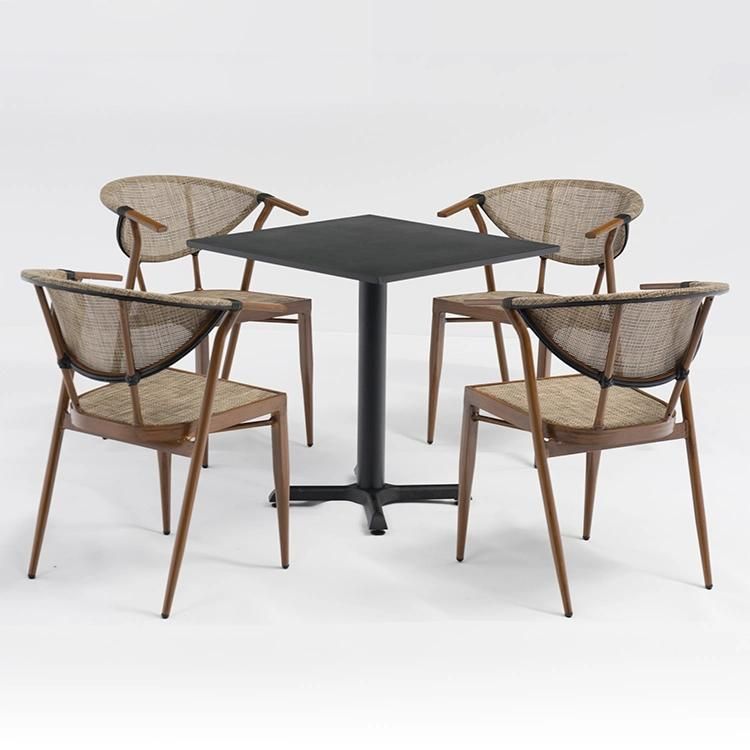2020 Sale Luxury Outdoor Garden Furniture Fabric Chair with Iron Table Set Patio