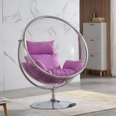 Space Transparent Bubble Chair Semi Spherical Suspension Chair