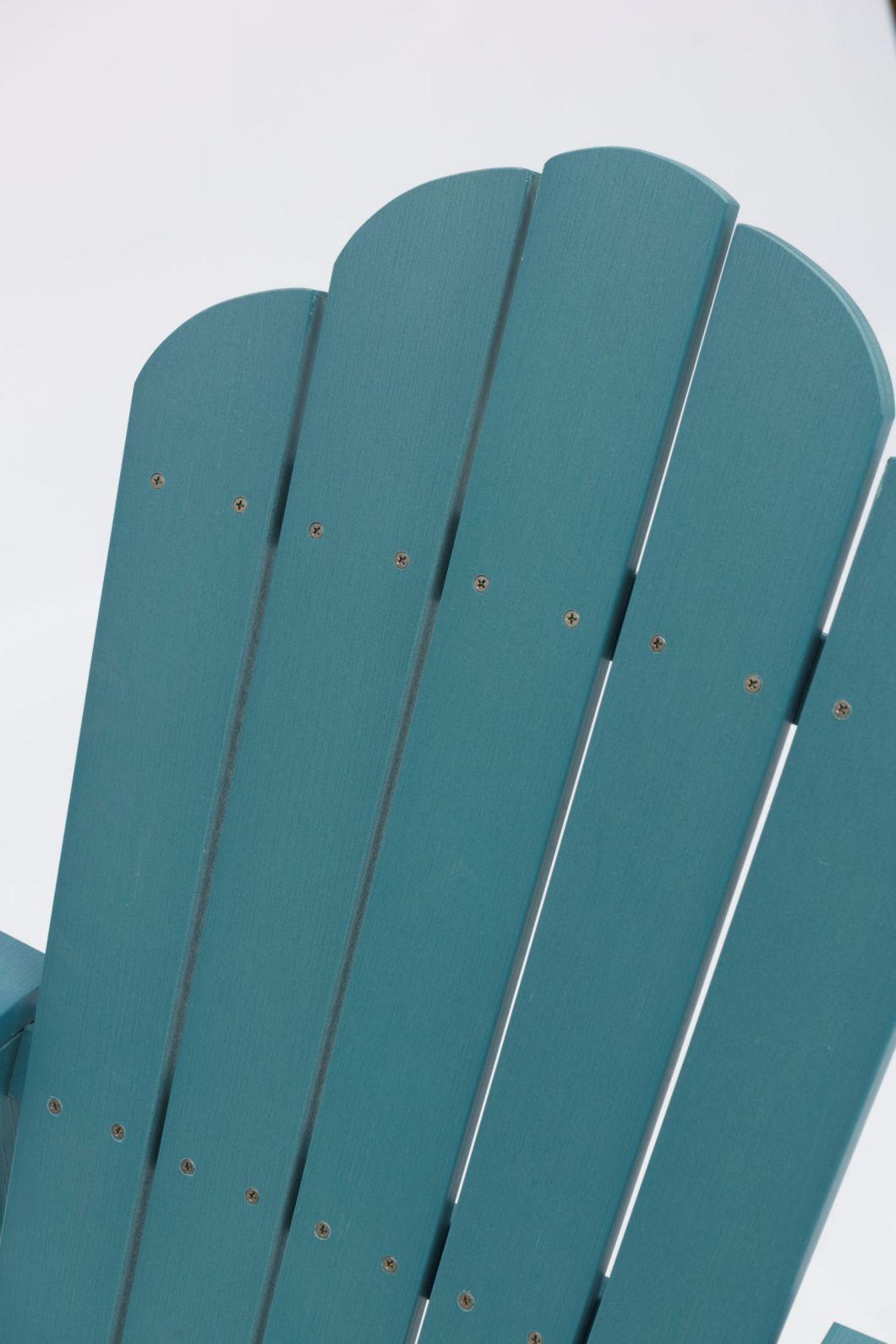 High Quality Plastic Wood Sun Lounger Outdoor Leisure Lounger Unique Beach Adirondack Chair with Cup Holder