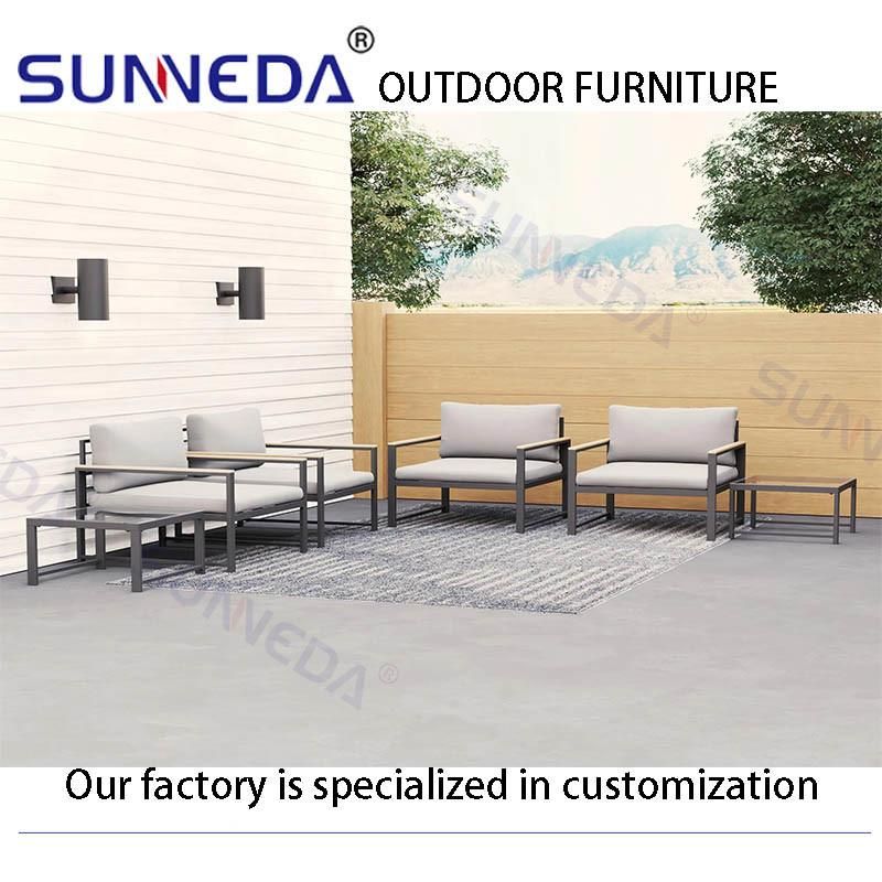 Luxury Waterproof Garden Aluminum Sofa Set Furniture