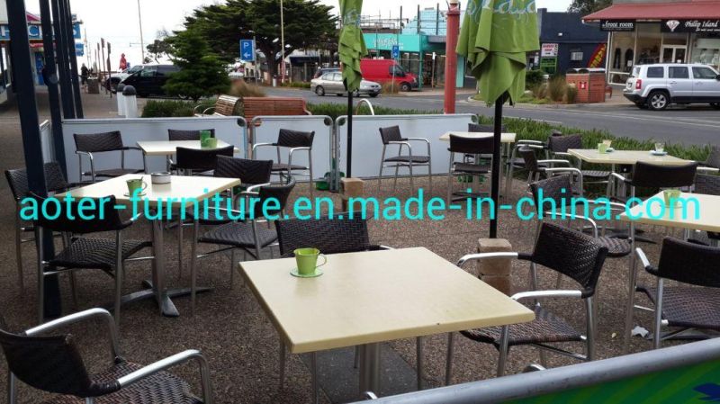 Commercial Durable Rattan Outdoor Bar Bistro Rain Proof Arm Chair