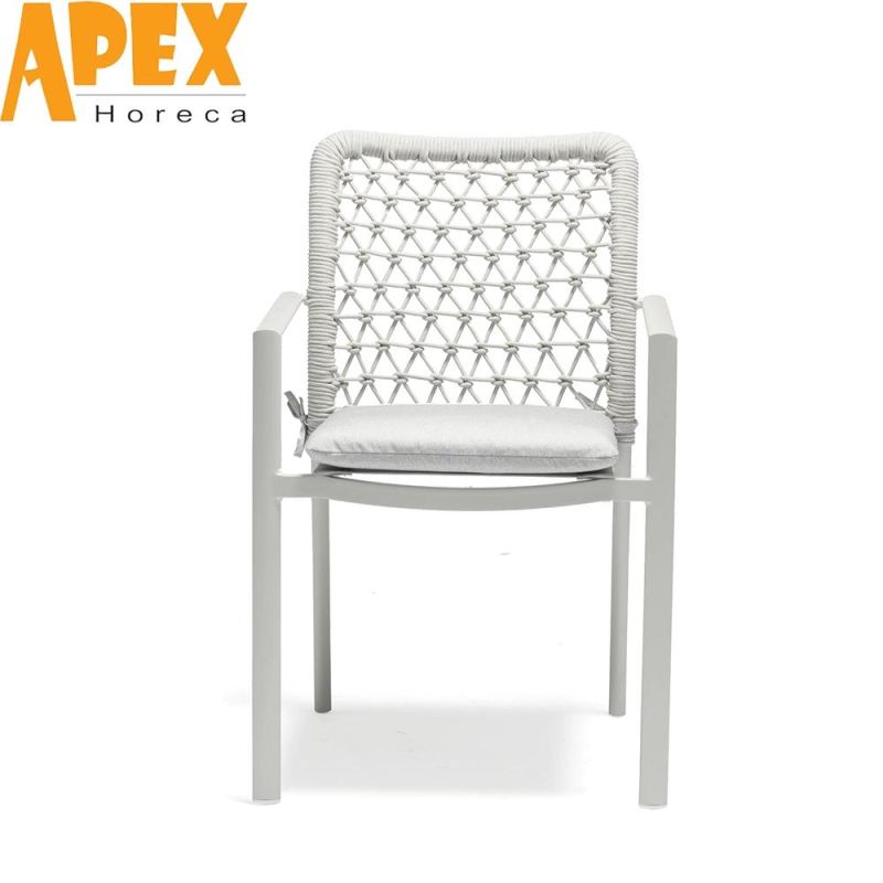 Outdoor Furniture Waterproof White Olive Rope Dining Chair Cheap Wholesale