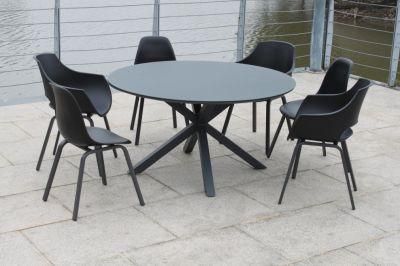 OEM Factory Customized High Back Chairs Round Patio Table Set