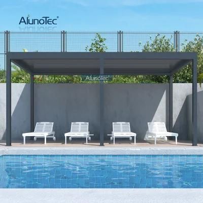 AlunoTec Balcony Bioclimatic System Pergola 3x3M 4x3M Automatic Louver Roof Outdoor Gazebos