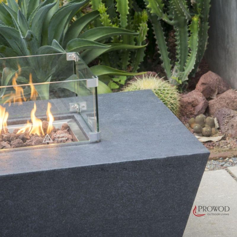 Cast Concrete Cement Night Warmth High Kilowatt BTU Fire Table