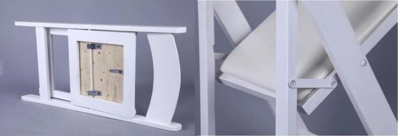 Hot Selling Ergonomic Office Fold out Antique Fruitwood Wooden Single Deck Chair Folding Chairs Wood Folding Wedding Chair