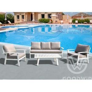 Simple Design All Weather Cafe Aluminum Furniture Outdoor Garden Sofa Set