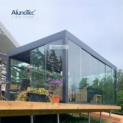 High Quality Modern Rainproof Canopy Balcony Bioclimatic Retractable Anwing Aluminium Outdoor Pergola with Side Screen