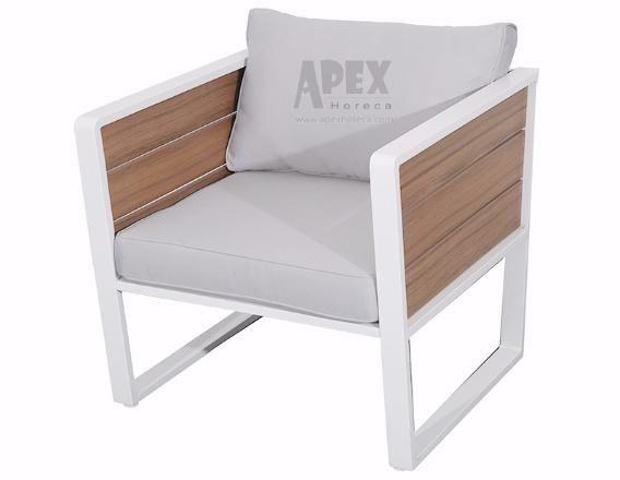 Promotional Restaurant Cafe Resort Beach Leisure Morden Metal Sofa Set